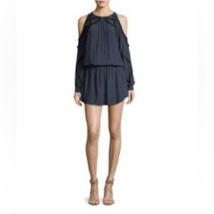 Ramy Brook Taima Cold Shoulder Dress in Navy